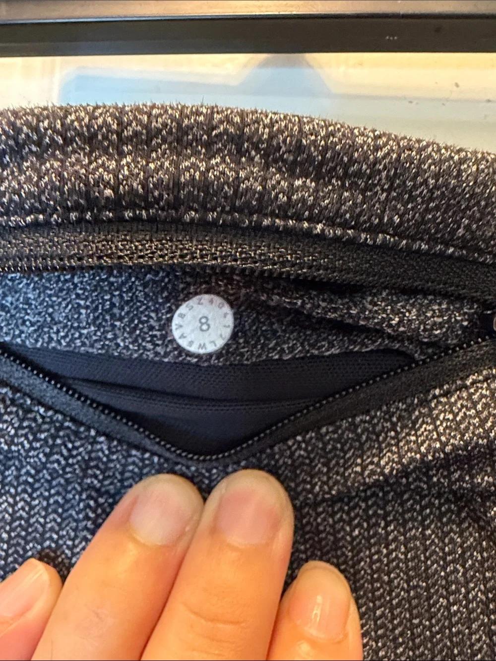 lululemon athletica Dark Charcoal Ribbed High-Waist Leggings with Side Pockets